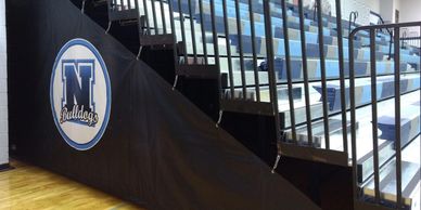 Bleacher End Wraps. Bleacher Enclosure