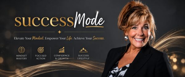 Successful woman promoting success mindset and lifestyle.