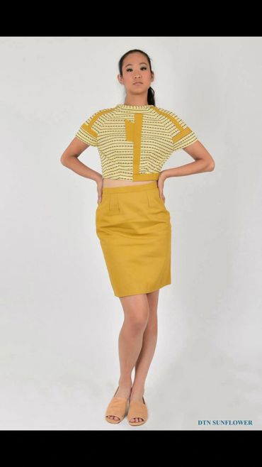 DTN Sunflower Top and Skirt. Made in the U.S.A. Drop us a line for your online orders.