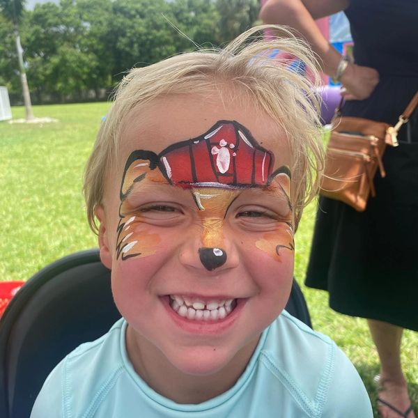 Easy paw patrol face paint design