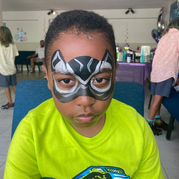 Quick easy, black panther face paint design