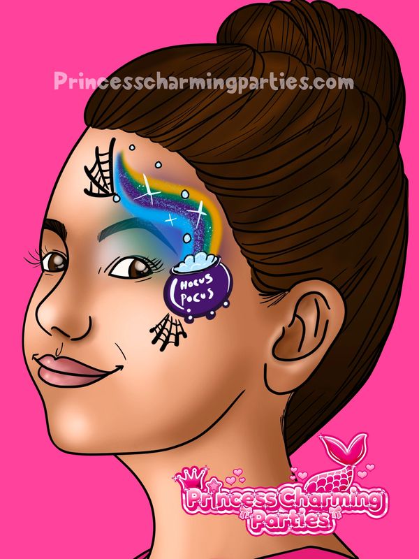 Hocus pocus Halloween Face Paint Design