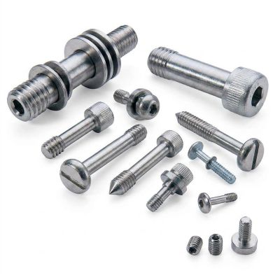 Various metal screws and bolts of different sizes.