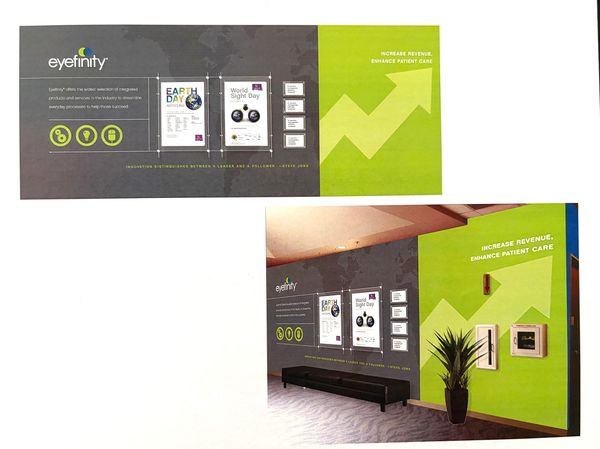 Portfolio work: Senior level designer for VSP. These were comps for interior building wall designs.