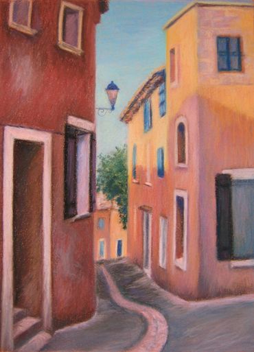 This is based on a visit to the charming French village in Provence, known for its ochre building. 
