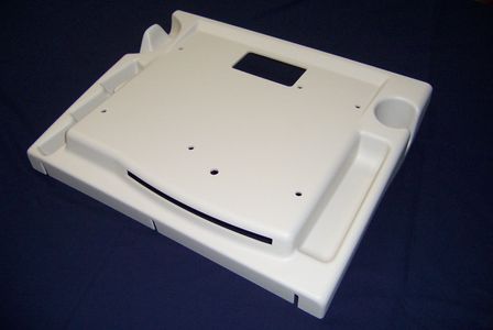 Vacuumformed and CNC trimmed Plastic Top-cover for a medical cart
