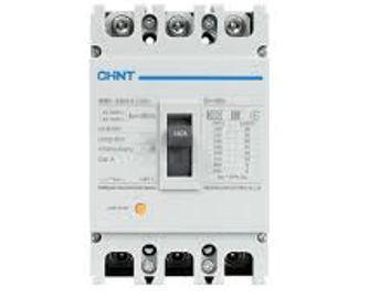 A CHINT circuit breaker with switch and technical details.