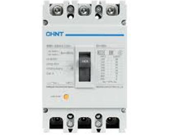 A CHINT circuit breaker with switch and technical details.