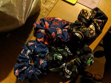 New England Team Hair Scrunchies