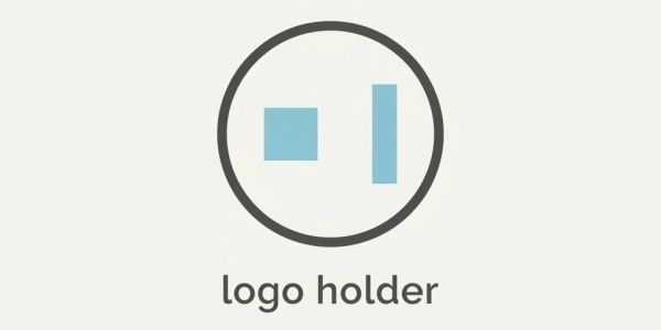 Minimalist logo with shapes and text 'logo holder'.