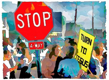 Street corner effort to increase interest in Jesus | Mardi Gras, New Orleans | 1982