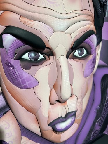 closeup shot Generation X painting