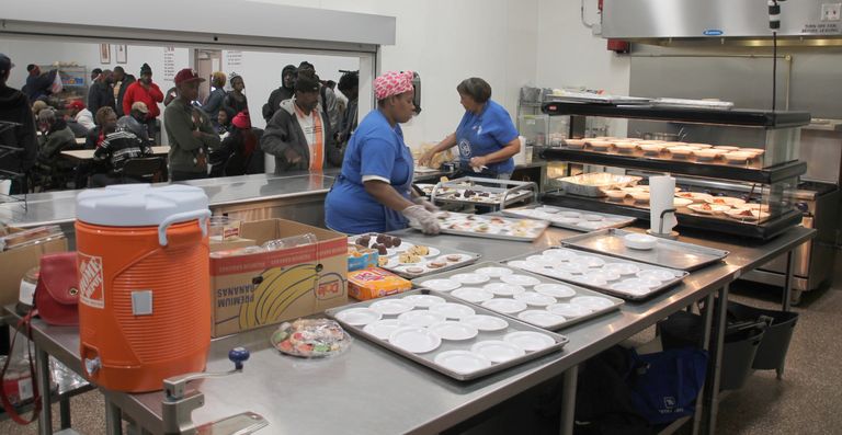 Daily soup kitchen noon meal