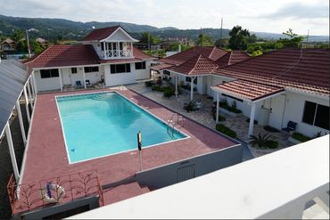 Pool of the guest house and hotel.