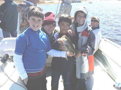 Group of boys largemouth bass fishing in Central Florida with the Southern Outdoorsman Guide Service