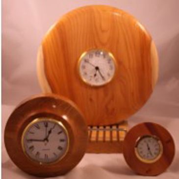 Handmade wooden clocks for the office