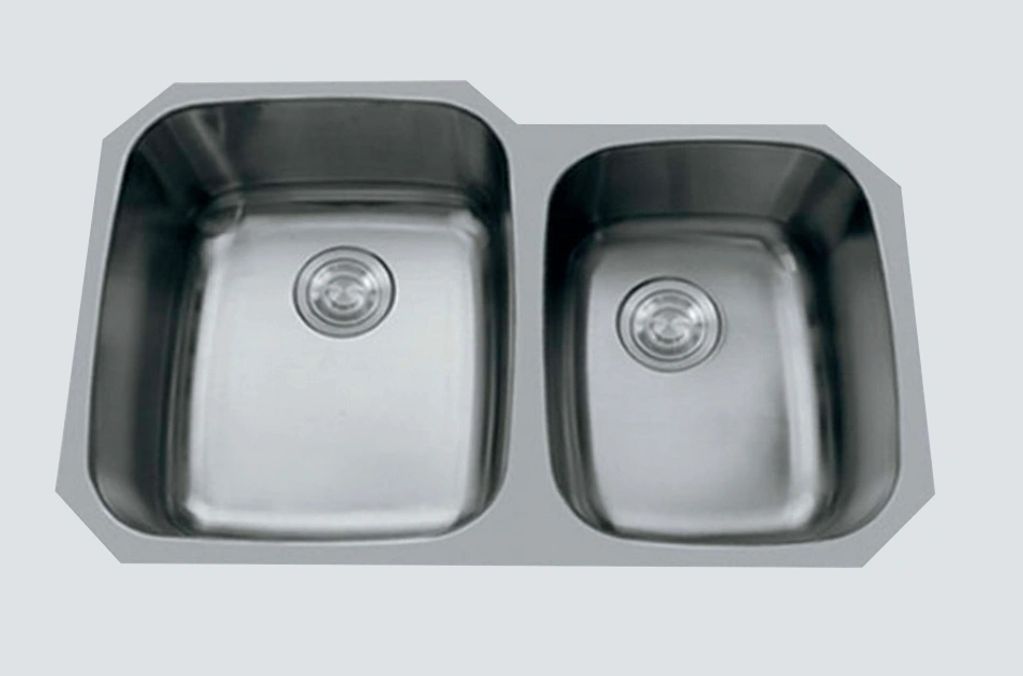 Kitchen sink: (6040) Double Bowl Stainless Steel