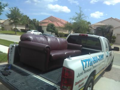 Furniture that was just removed by A & J's Removal Services, LLC.