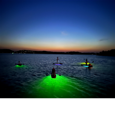 Night glow paddle boards