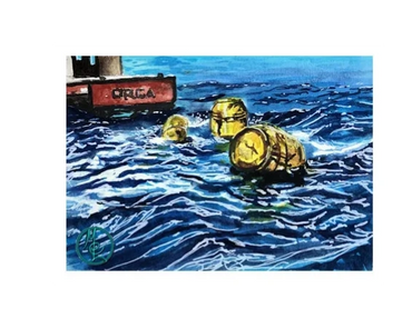 The "Orca" fishing boat out looking for sharks