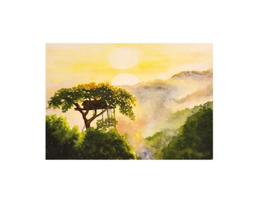 A movie scene from The Legend of Tarzan:  the treehouse