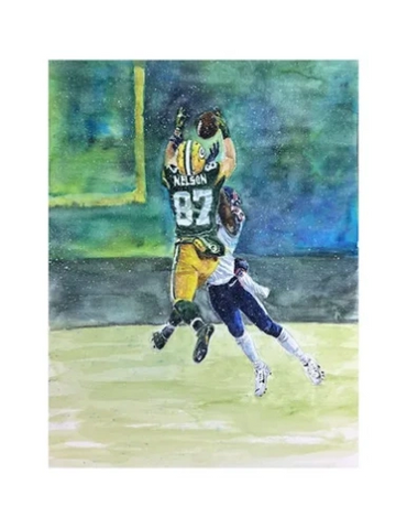 Jordy Nelson catching the football
