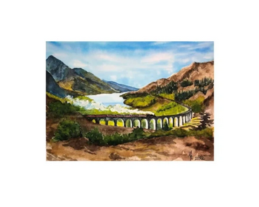 A scene from Harry Potter movies: the Hogwarts Train