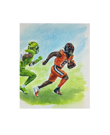 Oregon State University Beaver Football running play against arch rivals the Ducks