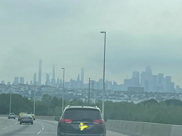NYC skyline to JFK airport.