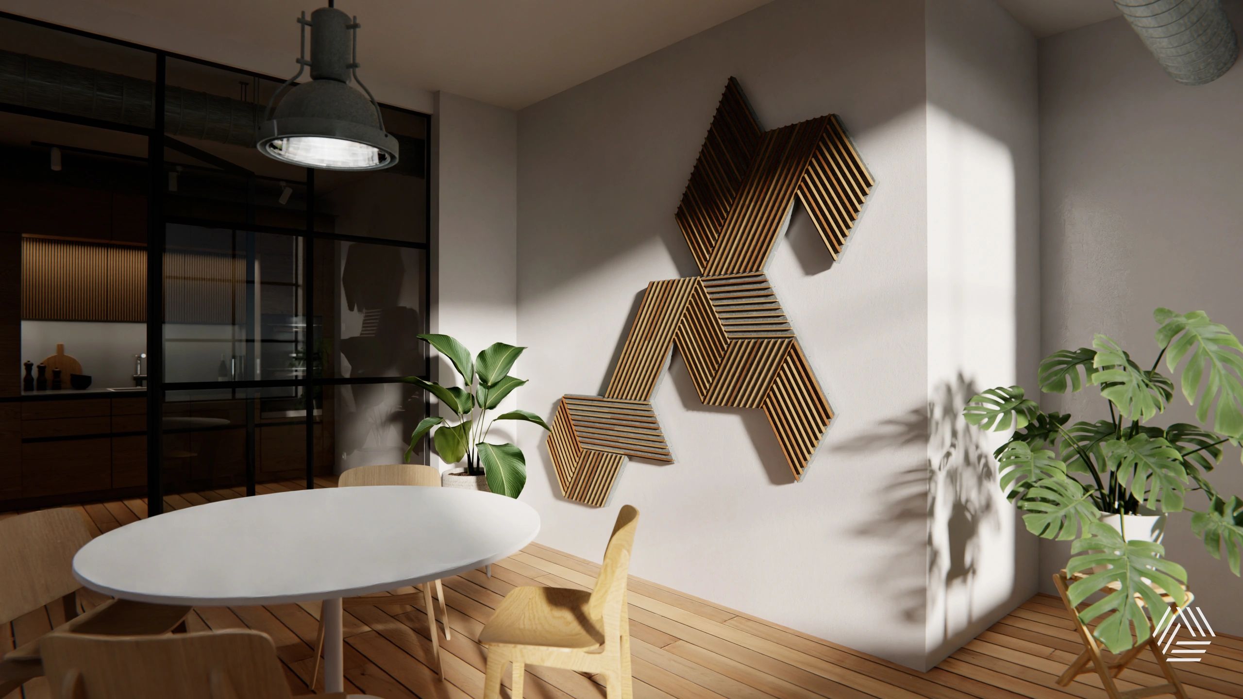 Koest acoustic panels in a small studio