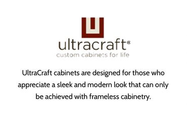 UltraCraft offers sleek, modern frameless cabinetry for a refined look.