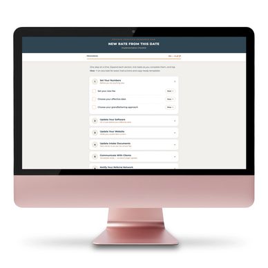 Private practice revenue calculator for therapists shown on a desktop screen, helping estimate incom
