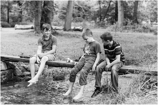 kids relaxing and enjoying nature