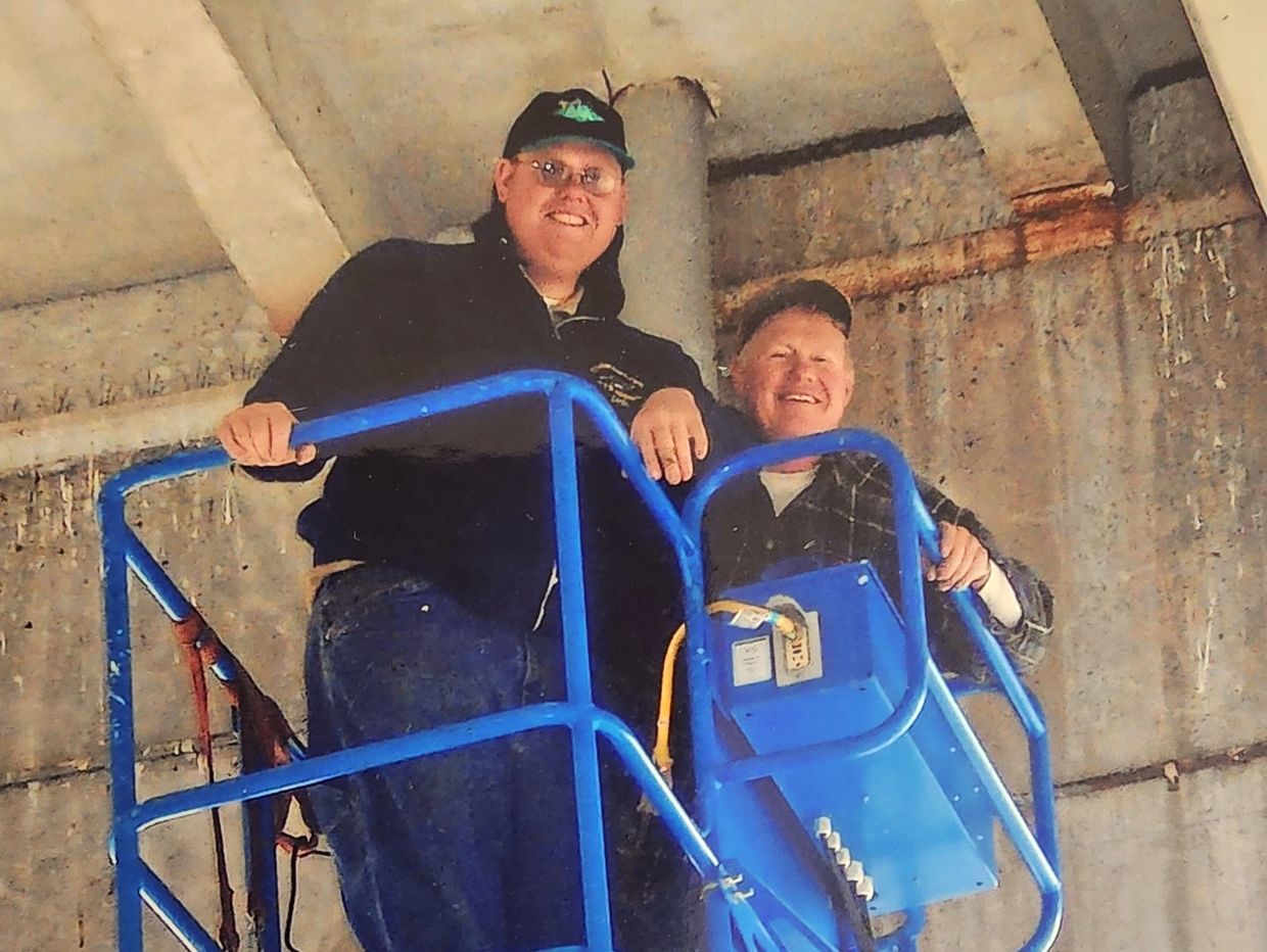 My dad passed away just a couple months after this picture was taken at this bird netting project