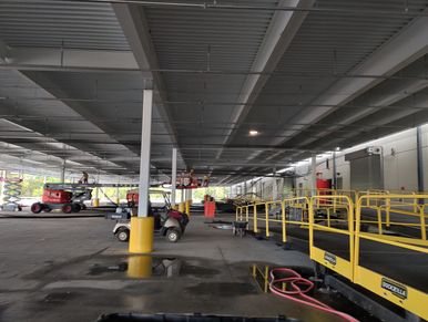 site preparation to exclude birds from the rafters of this national retailer
