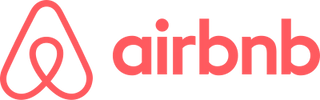 Airbnb logo in red with a stylized A symbol.