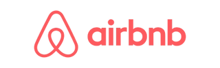 Airbnb logo in coral red color.