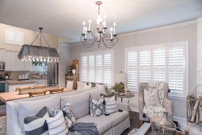 Plantation Shutters in an open layout home