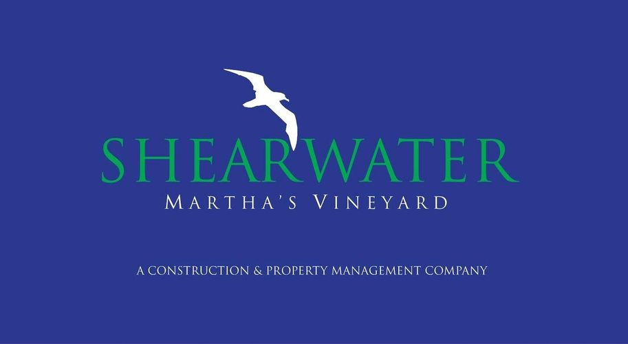 Logo for Shearwater, a construction and property management company in Martha's Vineyard.