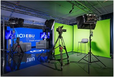 Broadcast News Studio, Standup Live Position Green Screen Video Production 
