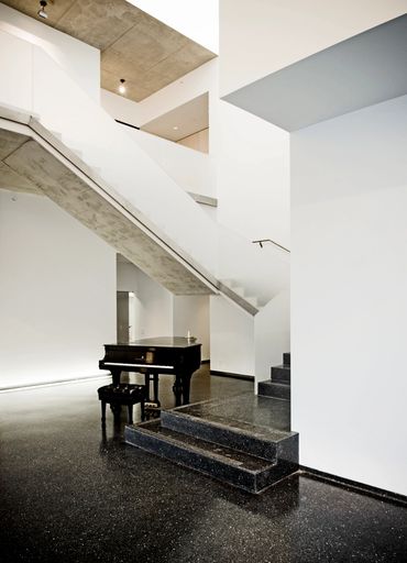 Steven Holl Architects Washington D.C. residence of the Swiss Ambassador, Piano Staircase, BW