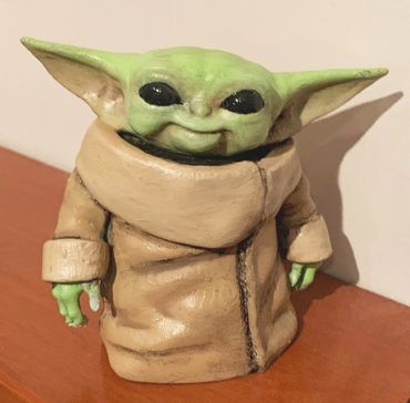 3D Modeled, 3D Printed and painted in our studio. 4 Inches tall.