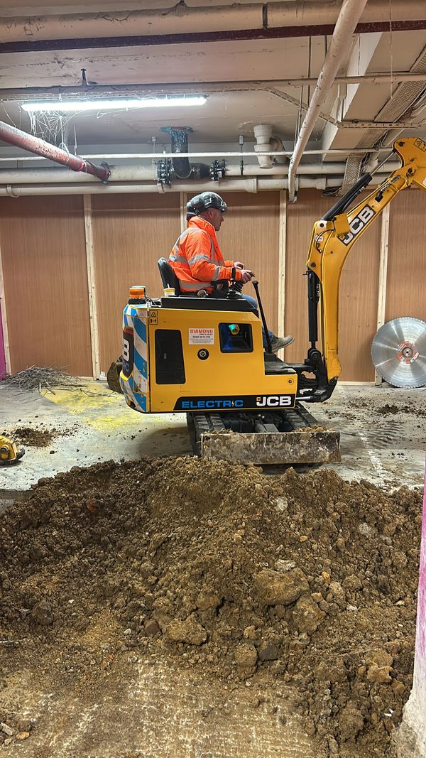 Meath group, basement excavation, jcb mini digger, electric mini digger