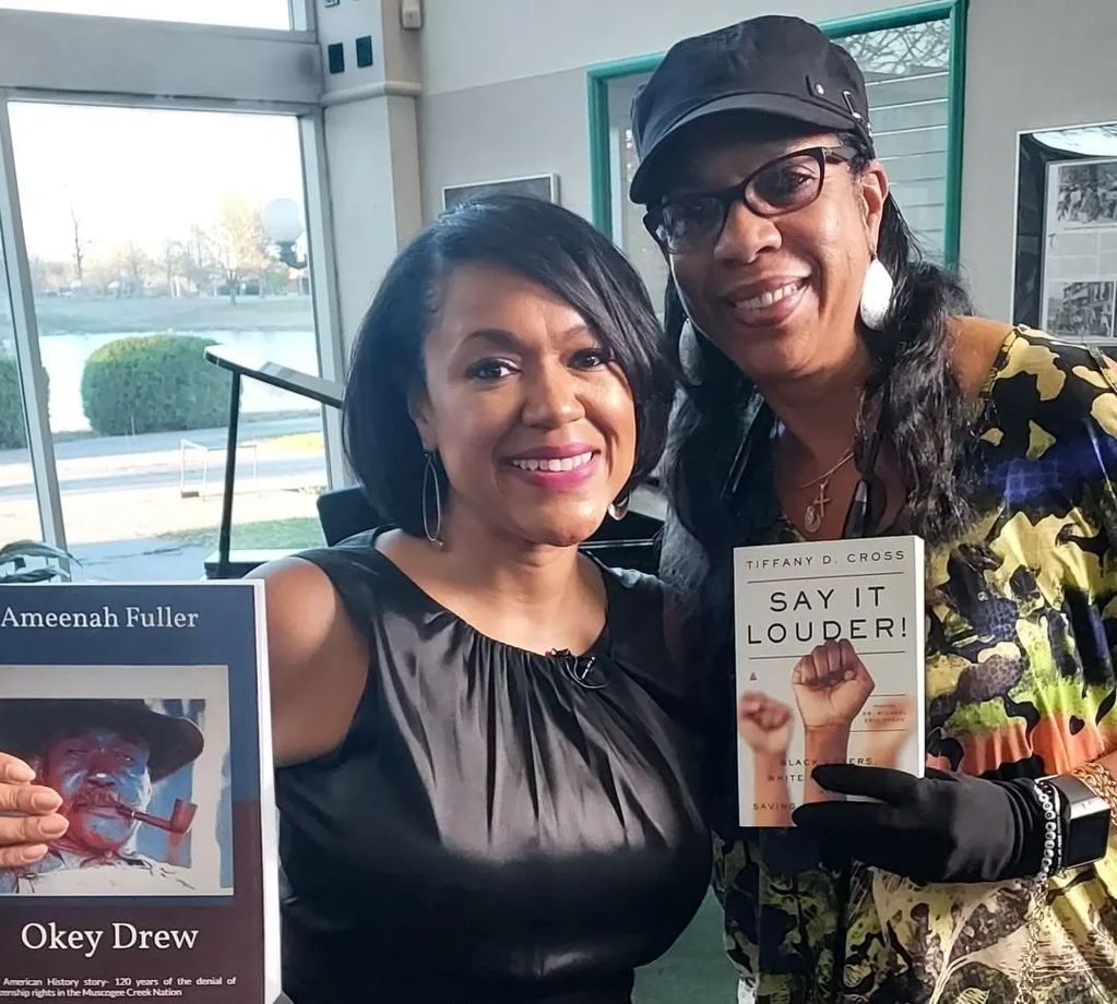 Journalist Tiffany Cross and Diane Tucker descendant of Creek Freedmen