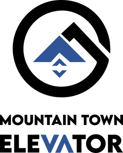 Mountain Town Elevator Logo & Brand Name
