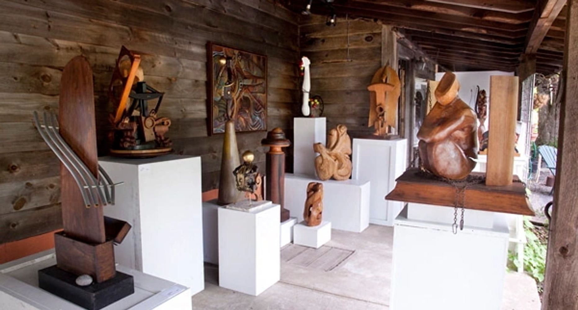 These sculptures are examples of my found object work; some are still available.