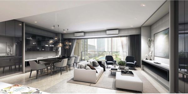 Artist's perspective of a unit in Gardencourt Residences