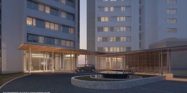 Artist's perspective of the motorcourt