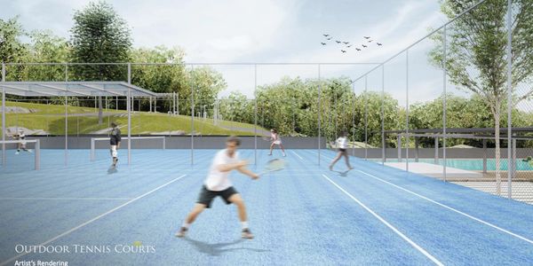 Outdoor tennis courts