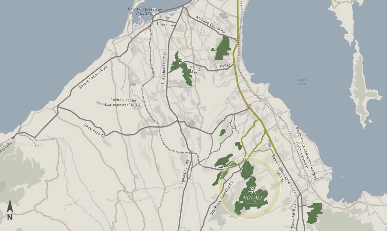 Location map of Nuvali
